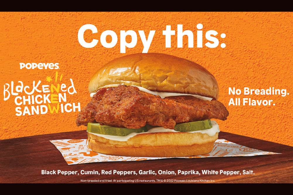 Cajun-style chicken sandwich debuts at Popeyes | MEAT+POULTRY