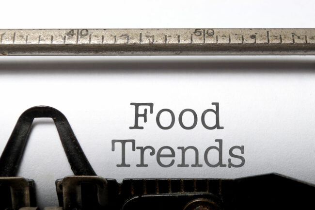 Food Trends written on a typewriter