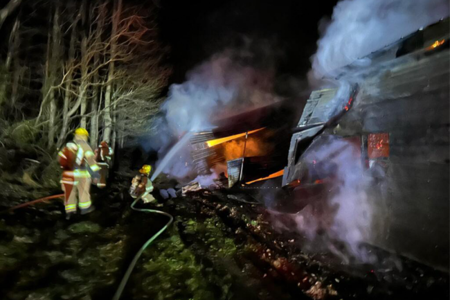 Stanley Fire Department fights fire at poultry house