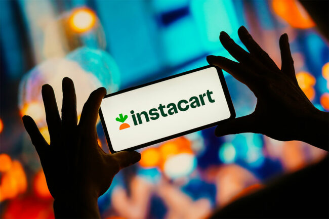 Instacart logo on smartphone