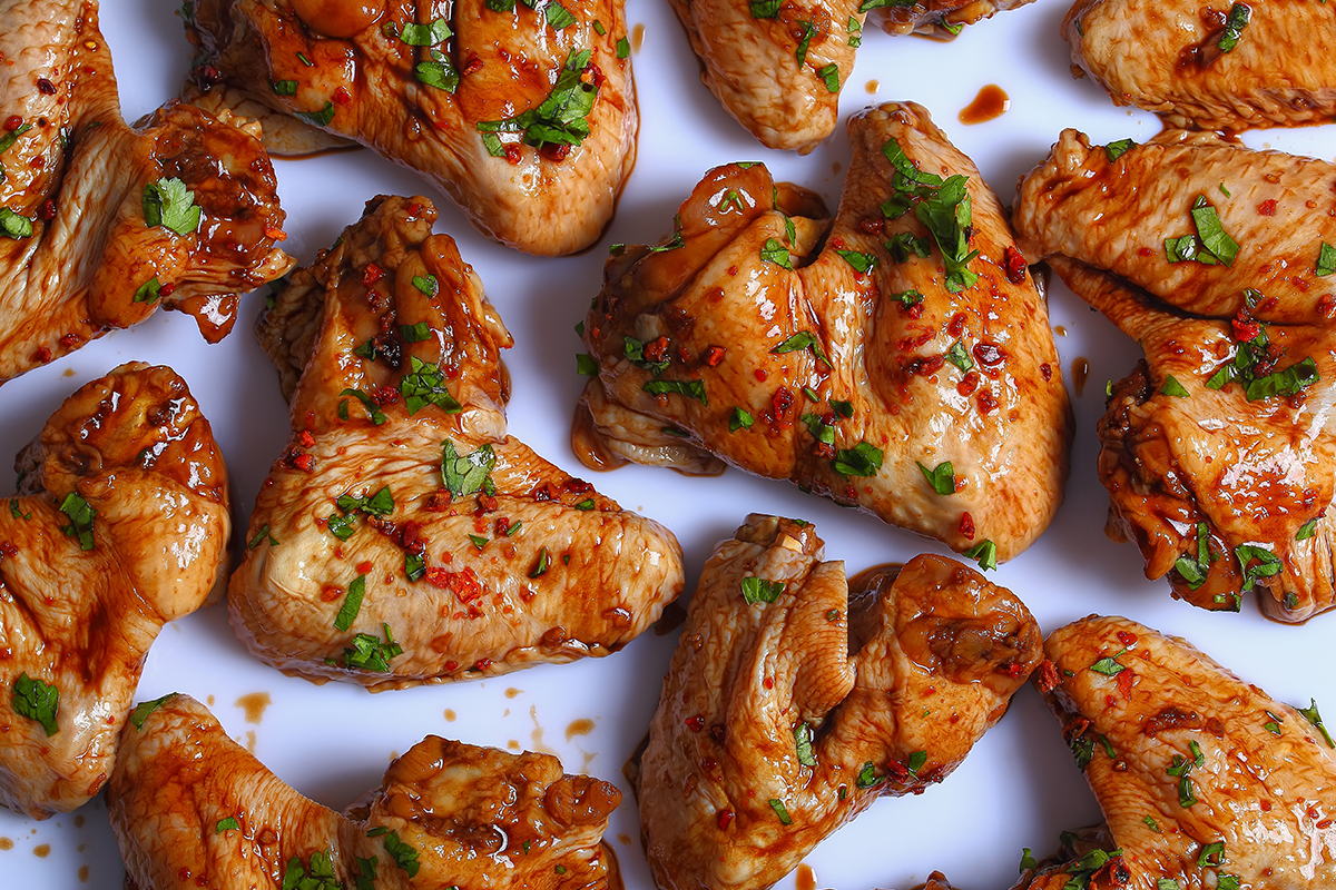 Marinated chicken thighs