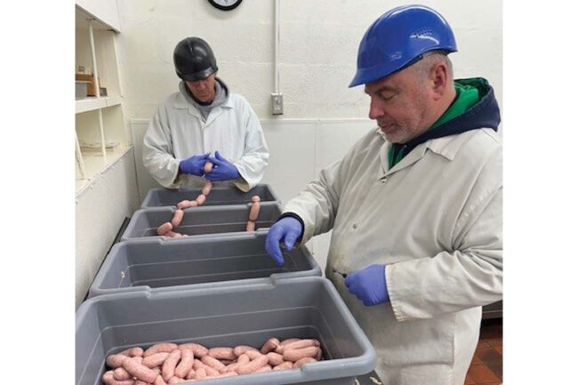 Old Style Sausage workers