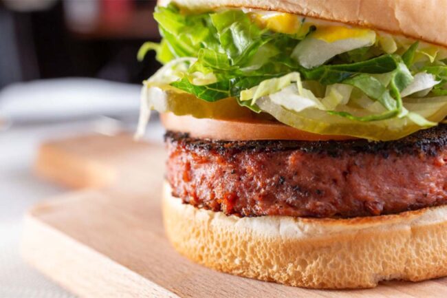 Plant-based burger patty