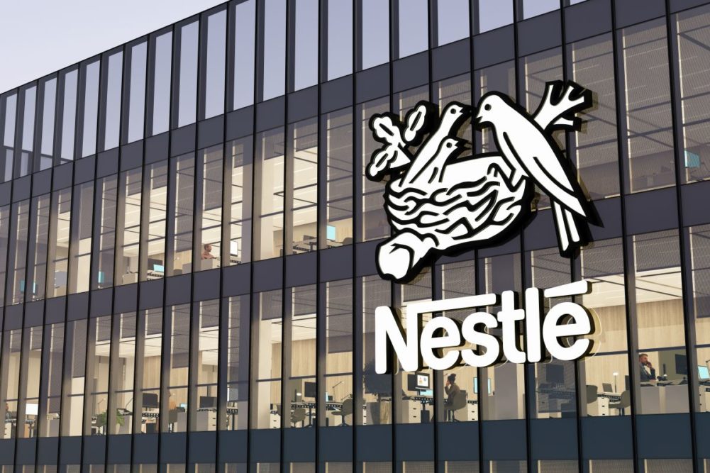 Nestle logo on building