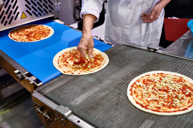 Frozen pizza manufacturing