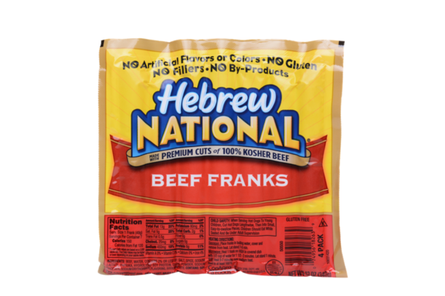 Conagra's National Hebrew beef hot dogs