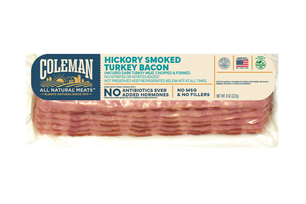 Coleman All Natural Meats Hickory Smoked Turkey Bacon