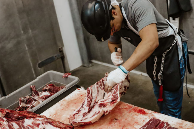 Butcher at Clark's Custom Meats