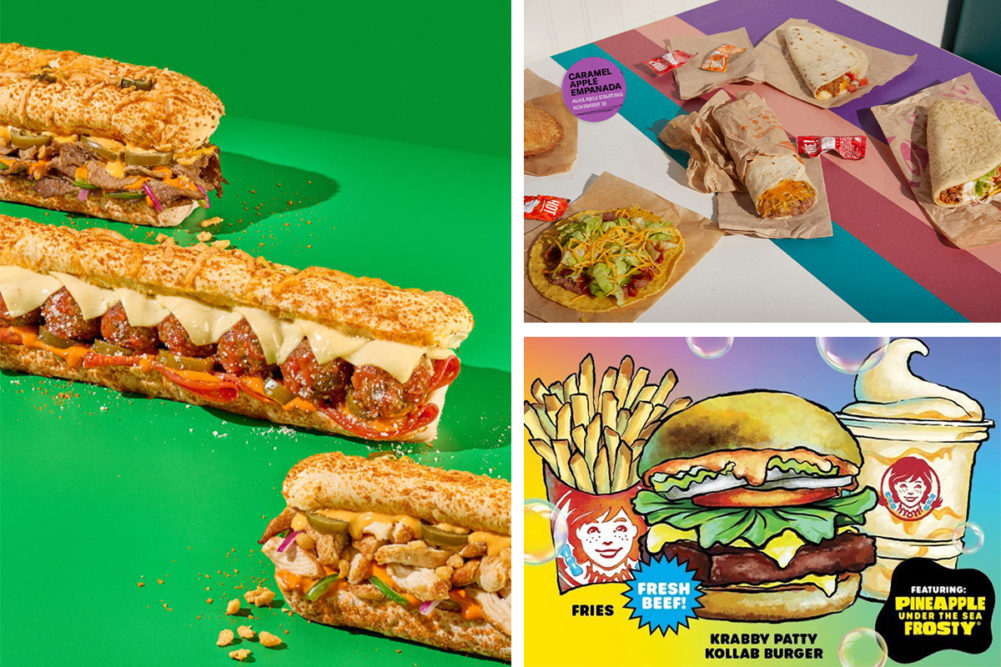 Slideshow Subway, Taco Bell and Wendy’s showcase new menu items MEAT