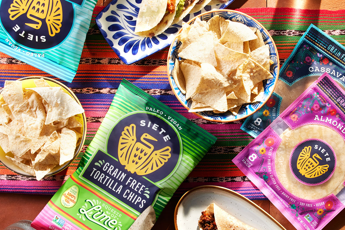 Siete Foods tortilla chips and tortillas