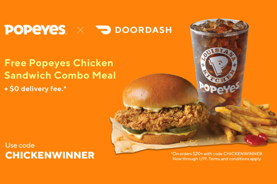 popeyes-doordash-passing-out-chicken-sandwiches-2020-01-14-meat