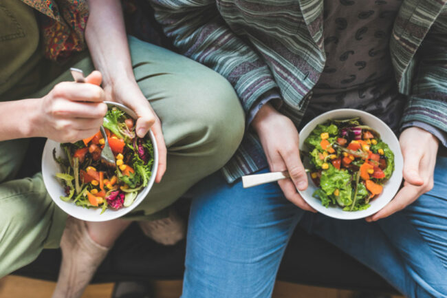 Eating Salad