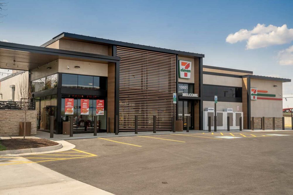 Exterior photo of new 7-Eleven concept store.