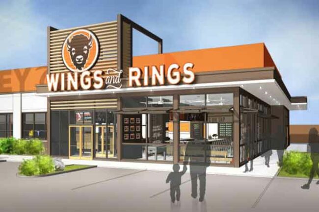 Buffalo Wings & Rings is launching a restaurant that features the company’s new design model.